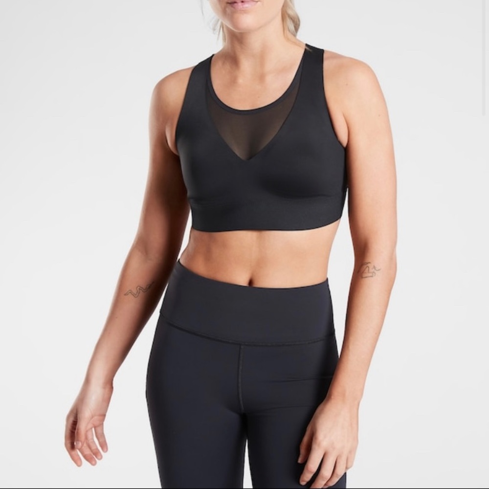 NWT Athleta Eclipse Reversible Mesh Bra Black M